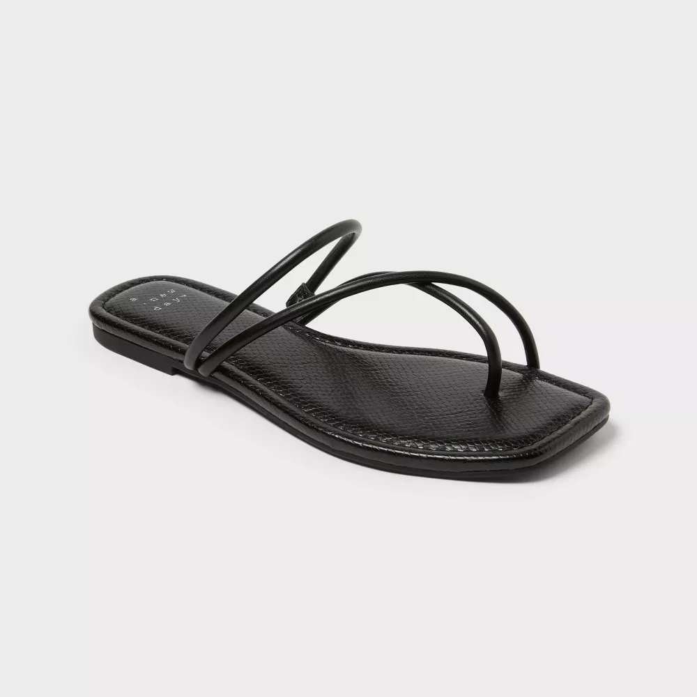 Women's Ainsley Slide Sandals by A New Day Black Size 10| New With tags